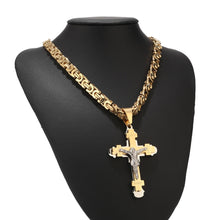 Load image into Gallery viewer, Heavy Crucifix Jesus Cross Necklace Stainless Steel Christs Pendant