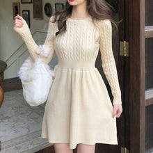Load image into Gallery viewer, New Spring Autumn Knitted Sweater Dress Women A line
