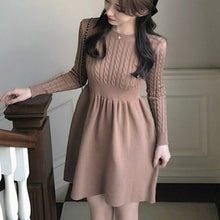 Load image into Gallery viewer, New Spring Autumn Knitted Sweater Dress Women A line