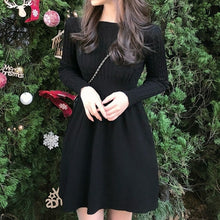 Load image into Gallery viewer, New Spring Autumn Knitted Sweater Dress Women A line