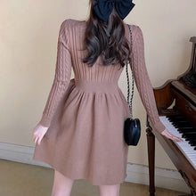 Load image into Gallery viewer, New Spring Autumn Knitted Sweater Dress Women A line