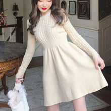 Load image into Gallery viewer, New Spring Autumn Knitted Sweater Dress Women A line