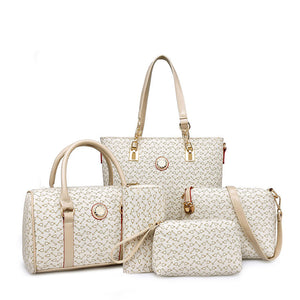 High Quality 5 Set Hand Bag PU Leather Purse