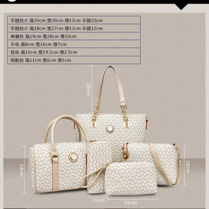 High Quality 5 Set Hand Bag PU Leather Purse