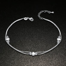 Load image into Gallery viewer, High Quality Sterling Silver Love  Heart  Multi Story Foot Chain