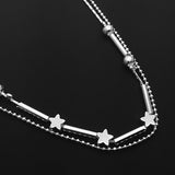 Sterling Silver Round Bead Star Foot Chain