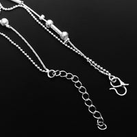 Sterling Silver Round Bead Star Foot Chain