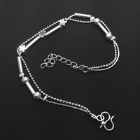 Sterling Silver Round Bead Star Foot Chain