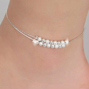 Sterling Silver Simplicity Lucky Clover Chain Anklet