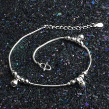 Load image into Gallery viewer, Sterling Silver Simplicity Lucky Clover Chain Anklet