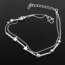 Load image into Gallery viewer, Sterling Silver Simplicity Lucky Clover Chain Anklet