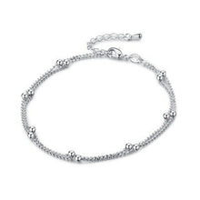 Load image into Gallery viewer, Sterling Silver Simplicity Lucky Clover Chain Anklet