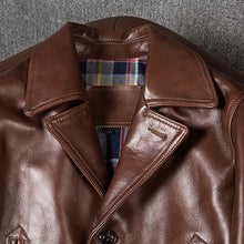 Load image into Gallery viewer, High Quality Genuine Leather Cowhide Jacket Oil Wax