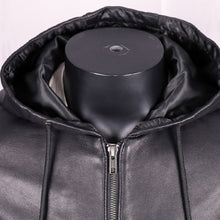 Load image into Gallery viewer, High Quality Men Hooded Leather Sheepskin Jacket