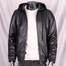 Load image into Gallery viewer, High Quality Men Hooded Leather Sheepskin Jacket