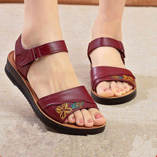 Load image into Gallery viewer, High Quality Summer Women's Sandals Genuine Leather Casual Flat Mother - Sophornlilly