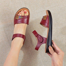 Load image into Gallery viewer, High Quality Summer Women's Sandals Genuine Leather Casual Flat Mother - Sophornlilly