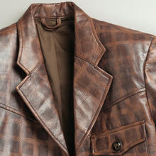 Load image into Gallery viewer, High Street Fashion Dress Suit Cowhide Coat For Big and Tall Men