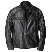 Load image into Gallery viewer, High Street Fashion Skull Pattern Racing Suit Coats Mens Cowhide