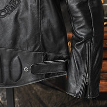 Load image into Gallery viewer, High Street Fashion Skull Pattern Racing Suit Coats Mens Cowhide