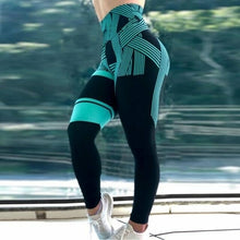 Load image into Gallery viewer, High Waist Leggings Ladies Digital Printing Striped Fitness Leggings