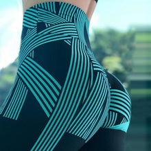 Load image into Gallery viewer, High Waist Leggings Ladies Digital Printing Striped Fitness Leggings