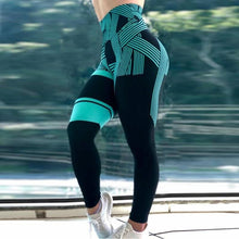 Load image into Gallery viewer, High Waist Leggings Ladies Digital Printing Striped Fitness Leggings