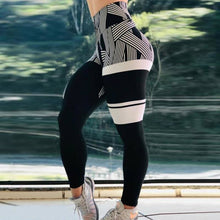 Load image into Gallery viewer, High Waist Leggings Ladies Digital Printing Striped Fitness Leggings