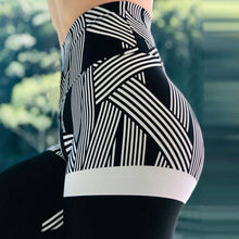 Load image into Gallery viewer, High Waist Leggings Ladies Digital Printing Striped Fitness Leggings