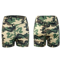 Load image into Gallery viewer, High Waist Summer Military Style Camouflage Workout Sports Short
