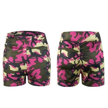 Load image into Gallery viewer, High Waist Summer Military Style Camouflage Workout Sports Short