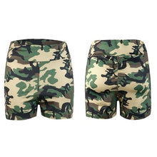 Load image into Gallery viewer, High Waist Summer Military Style Camouflage Workout Sports Short