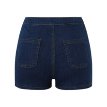 Load image into Gallery viewer, High Waisted Denim Shorts For Women Summer Folded Hem Casual Short