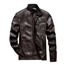 Load image into Gallery viewer, Leather Jacket Men Design Motorcycle Leather