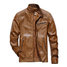 Load image into Gallery viewer, Leather Jacket Men Design Motorcycle Leather