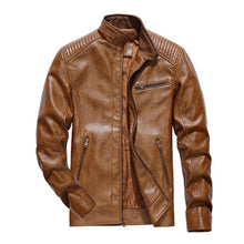 Load image into Gallery viewer, Leather Jacket Men Design Motorcycle Leather