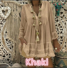 Load image into Gallery viewer, High quality large size loose lace women blouse autumn blouses
