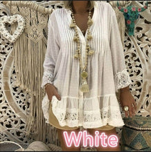 Load image into Gallery viewer, High quality large size loose lace women blouse autumn blouses