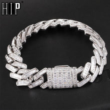 Load image into Gallery viewer, Hip Hop 15MM Baguette Bling Box Buckle Iced Out CZ Copper