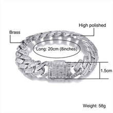 Load image into Gallery viewer, Hip Hop 15MM Baguette Bling Box Buckle Iced Out CZ Copper