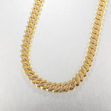 Load image into Gallery viewer, Hip Hop AAA Bling 13.5MM Prong Cuban Chain 2 Row Iced Out Men's