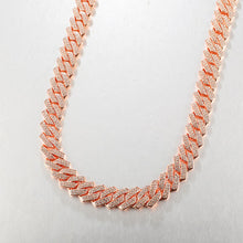 Load image into Gallery viewer, Hip Hop AAA Bling 13.5MM Prong Cuban Chain 2 Row Iced Out Men's