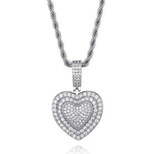 Load image into Gallery viewer, Hip Hop Heart Shape Pendant Iced Out Bling Cubic Zircon AAA+ CZ