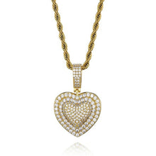 Load image into Gallery viewer, Hip Hop Heart Shape Pendant Iced Out Bling Cubic Zircon AAA+ CZ