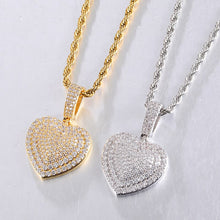 Load image into Gallery viewer, Hip Hop Heart Shape Pendant Iced Out Bling Cubic Zircon AAA+ CZ