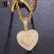 Load image into Gallery viewer, Hip Hop Heart Shape Pendant Iced Out Bling Cubic Zircon AAA+ CZ