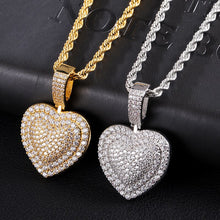 Load image into Gallery viewer, Hip Hop Heart Shape Pendant Iced Out Bling Cubic Zircon AAA+ CZ