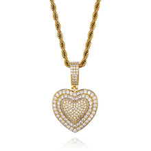 Load image into Gallery viewer, Hip Hop Heart Shape Pendant Iced Out Bling Cubic Zircon AAA+ CZ