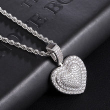Load image into Gallery viewer, Hip Hop Heart Shape Pendant Iced Out Bling Cubic Zircon AAA+ CZ