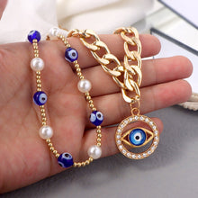 Load image into Gallery viewer, Turkish Evil Eyes Pendant Necklace Multi layer